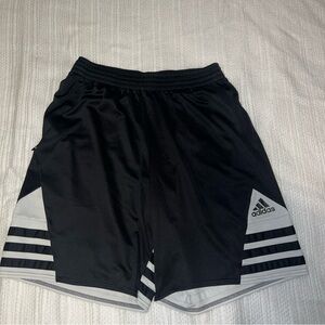 Adidas Men's Black and Gray Athletic Shorts